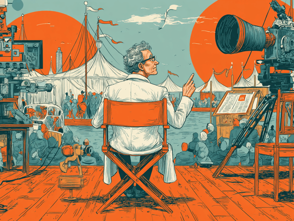 Image of a director at a set, representing the director of AI Agents