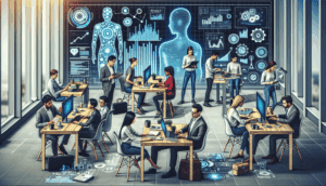 alt_text: Diverse small business owners collaborate in a modern workspace, showcasing AI's transformative impact.